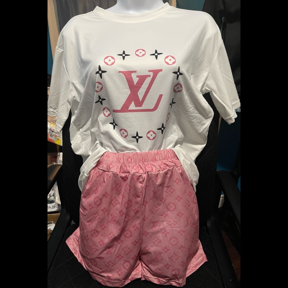 Set t-shirt and short with signature print